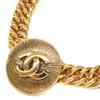 CHANEL Vintage CC Logos Chain Choker Necklace goldUsed