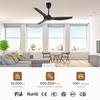 Energy-Efficient High Power Metal Ceiling Fan with Remote Control for Living Room or Hotel