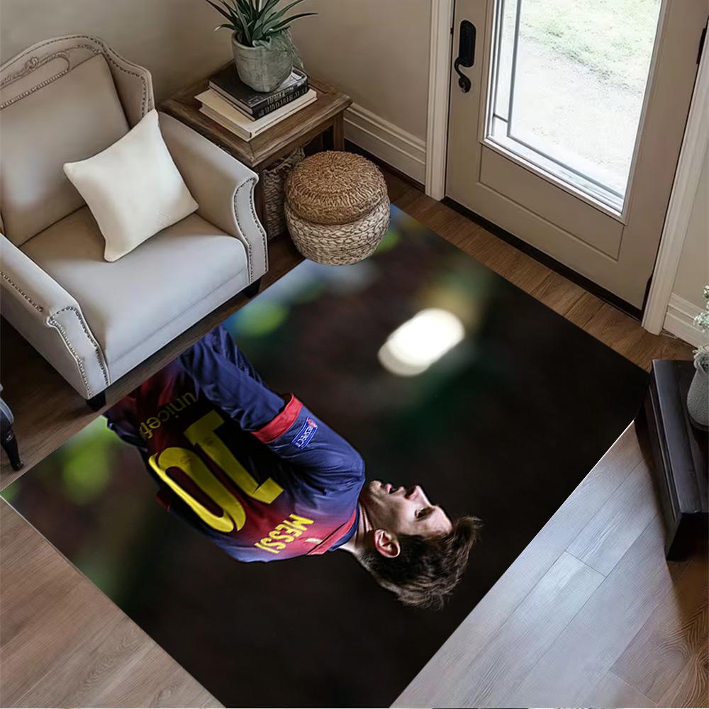 Argentina's Messi Action Floor Mat Suitable for Entryway Bedrooms Decorate room Playrooms Antislip Carpet Decorate Offices Birthday/Christmas Gift