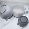 4pcs/set with Pour Spout Mixing Bowl Set with Handle Snacks Basin Baking Tool Salad Bowl  Fruits