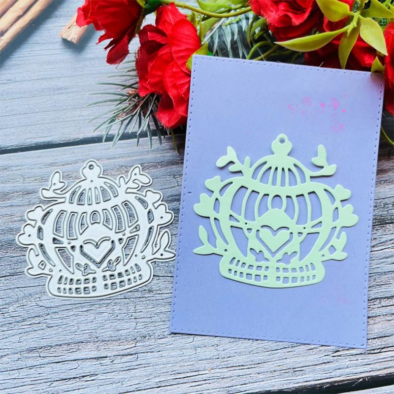 Bird Cage Cutting Dies Bird Cage Die Cut Templates Carbon Steel Cutting Dies for Scrapbooking Card Making Album
