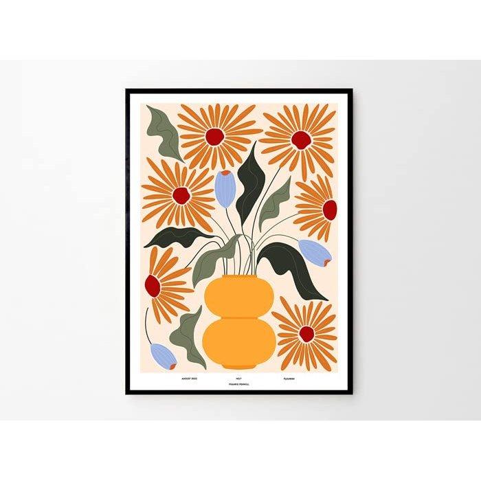 THE POSTER CLUB Frankie Penwill Flourish Art Print Poster 30x40cm Colorful Floral Giclee Print Home Decor Unframed