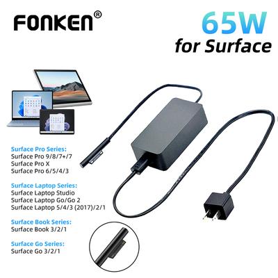 FONKEN 65 W Microsoft Ladegerät US/UK Netzteil Laptop-Adapter für Microsoft Surface Pro 6/5/4/3 Laptop Book Series
