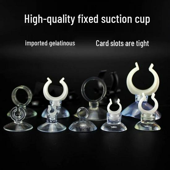 Aquarium Heater, Thermometer, Oxygen Tube, and Water Pipe Suction Cups