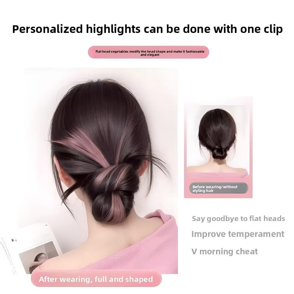 Synthetische halbe Haarspange Feder Federballkopf Fauler Fleischbällchenkopf Krabbenklemme Perücken-Accessoires Haarstyling-Werkzeuge