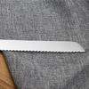 Stainless Steel Serrated Bread and Cake Knife - Crumb-Free Slicing
