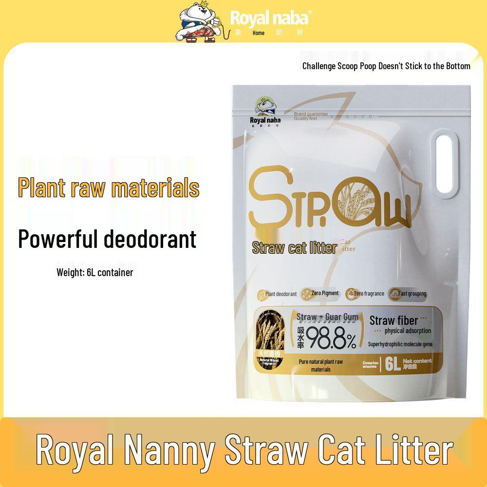 

Deodorizing Tofu & Straw Cat Litter: Low Dust, Easy Cleanup, No Bottom Sticking. 1 Bag - Total 4.8 lbs