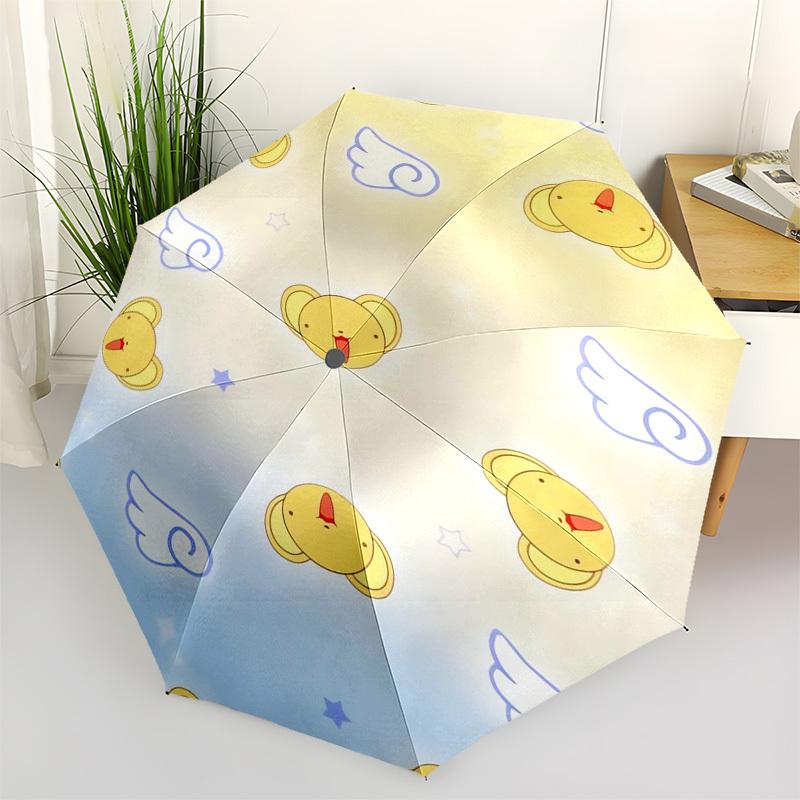 

1pc Duck Pattern Cute Illustration Umbrella with Plastic Handle,Suitable for All Seasons Home Travel Outdoor UmbrellaFP110