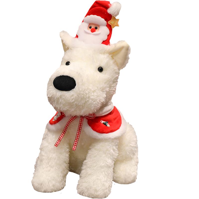 

Adorable Plush Dog Toy Soft Cuddly West Highland White Terrier Doll Gift Idea ideal for Girls Stuffed Animal Christmas Toy 35cm