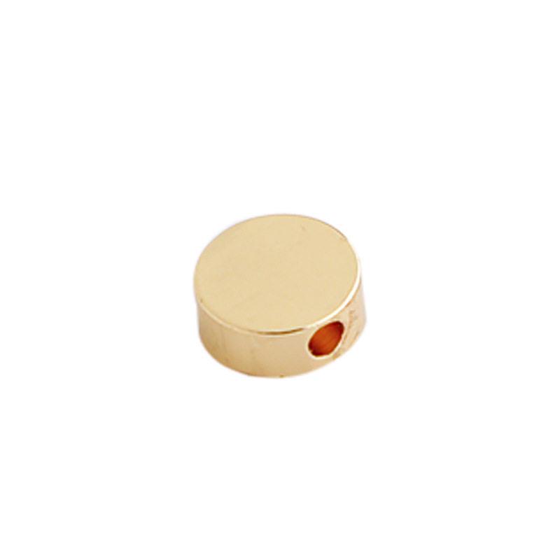 14K Goldplattierte Glatte Runde Scheibenperlen für DIY Schmuck, Armbänder, Halsketten und Perlenarbeiten