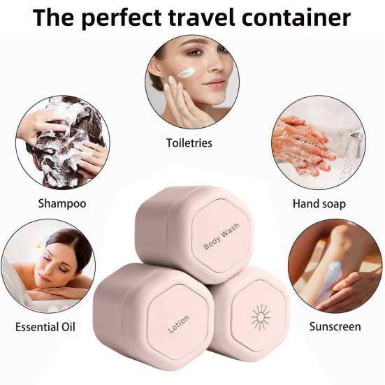 3 szt. Pojemniki Podróżne Duża Pojemność Odporne na Wycieki Lekkie Przenośne Magnetyczne Przechowywanie Szamponu i Odżywki