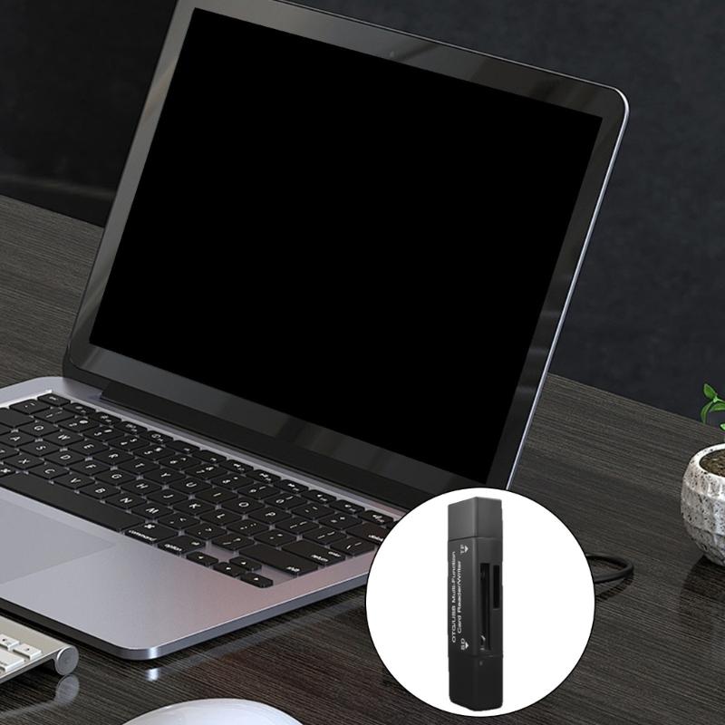 2 In 1 Memory Card Reader USB C USB2.0 For Smartphones Laptops Tablets SDXC TF Cards Writer