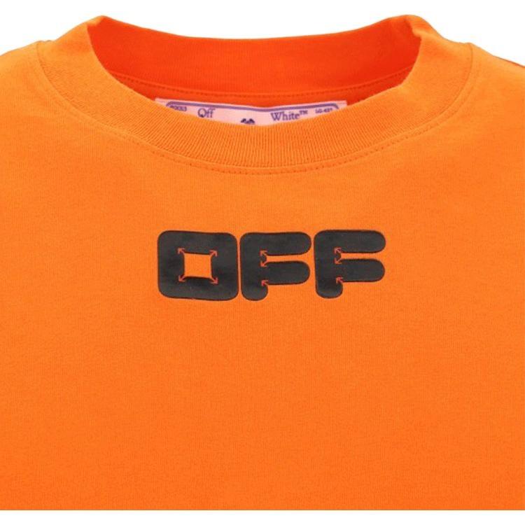 Off-White OFF WHITE Dinosaur Series T Shirts Men's Orange Crew Neck Moderate OMAA027F21JER0032010
