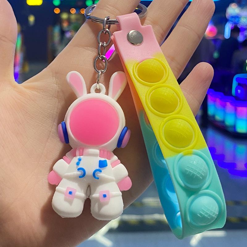 Милый брелок-подвеска Космический кролик: Женский рюкзак и автомобильное украшение