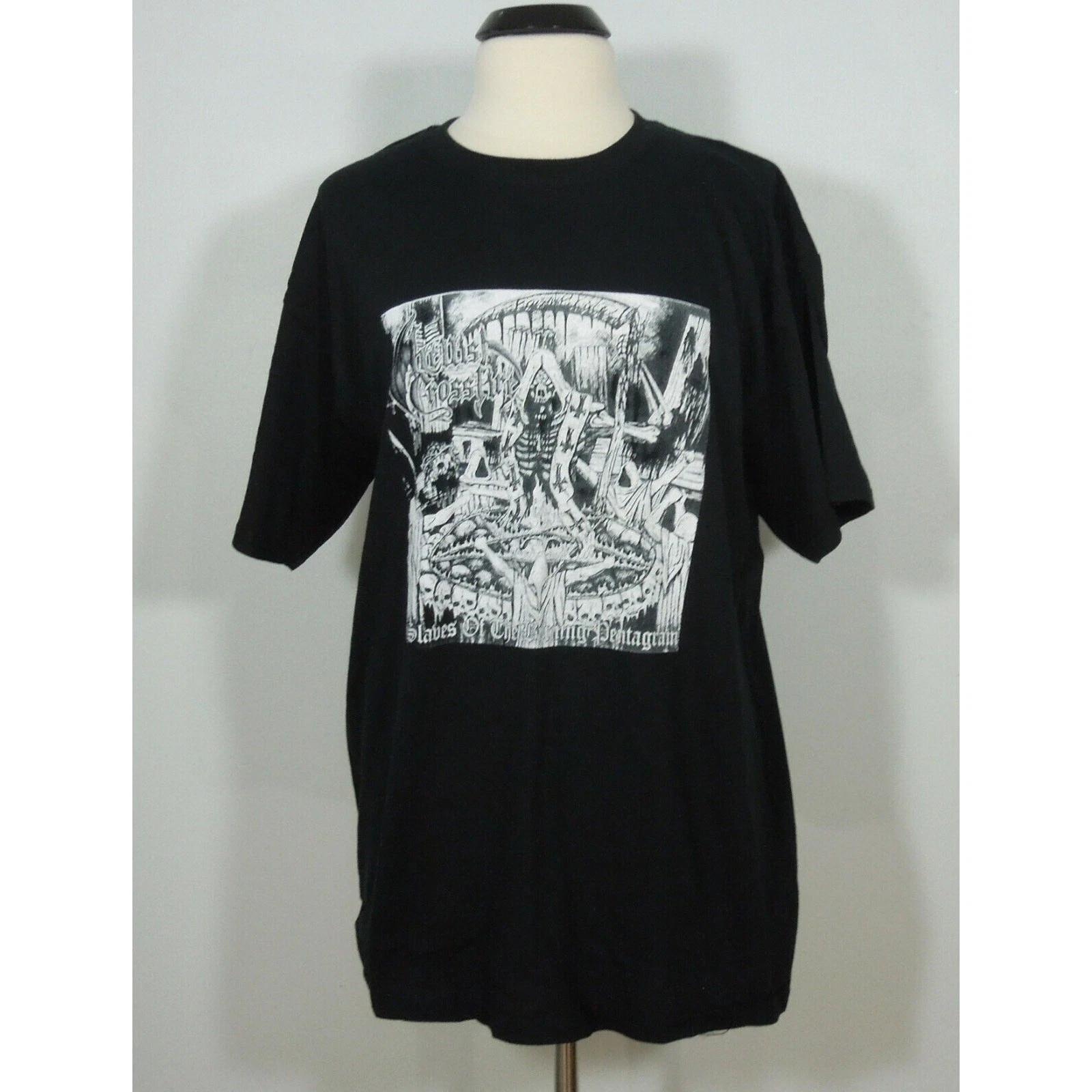 HELLISH CROSSFIRE Slaves Of The Burning XL T-Shirt Black Mens Band Logo M