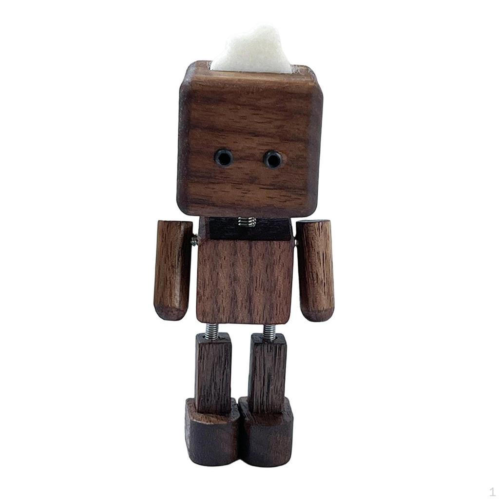 Schüttelnder Holzmann Figur Auto Armaturenbrett Deko Tischdekoration für