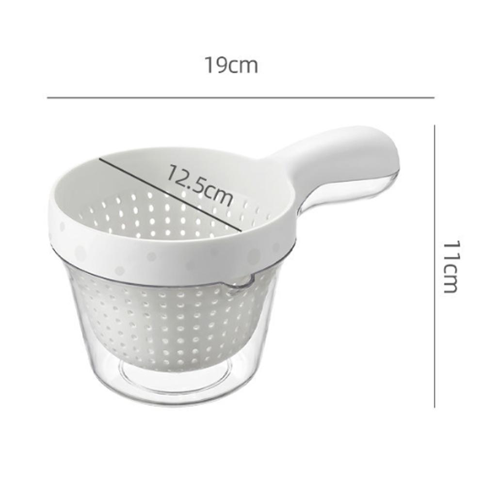 2 in 1 Strainer Colander Double Layer Fruit Strainer Food Draining Basket with Handle for Washing Cleaning Berries Vegetable