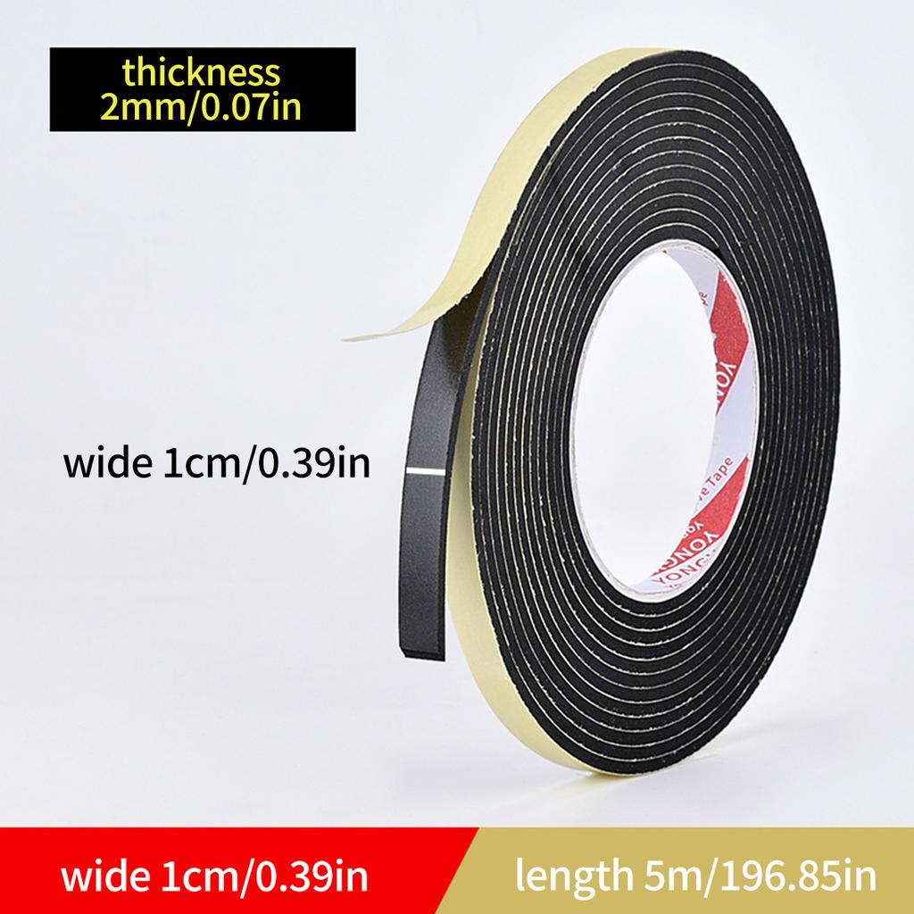 Door Window Sealing Strip Self Adhesive Sound Insulation Windproof Dust Proof Sponge Seal Strip Acoustic Foam Home Accessories