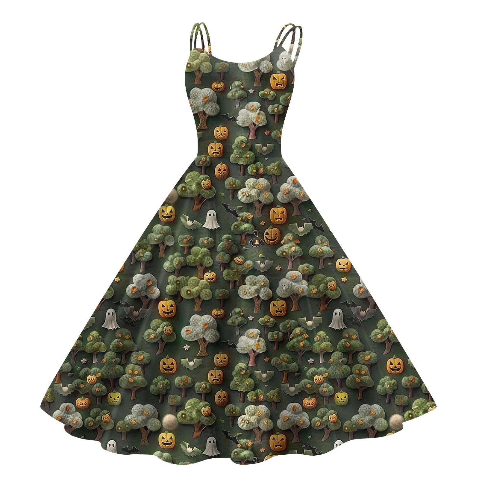 

Женское модное повседневное платье с принтом на Хэллоуин, сексуальное с открытыми плечами, в стиле панк, ретро XXL