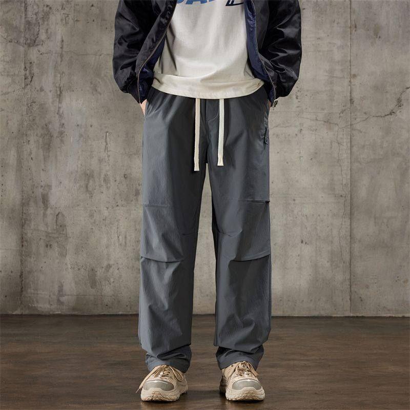 Men's Outdoor Hiking Pants, Spring and Autumn, Loose Fit, Breathable, Wide-Leg, Functional, Trendy Casual Pants