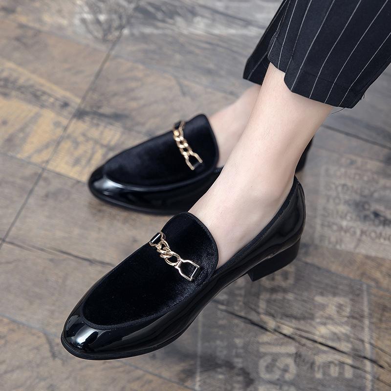 Hairstylist Small Leather Shoes British Size Casual Shoes Summer Breathable Lazy Beanie Shoes