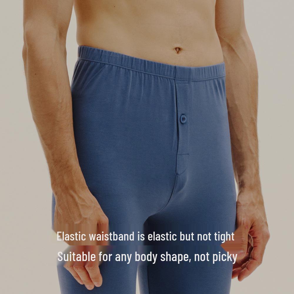 Męski bawełniany zestaw bielizny termicznej - od nastolatków do seniorów, cienki, plus size, flanelowy, ciepły na jesień/zimę