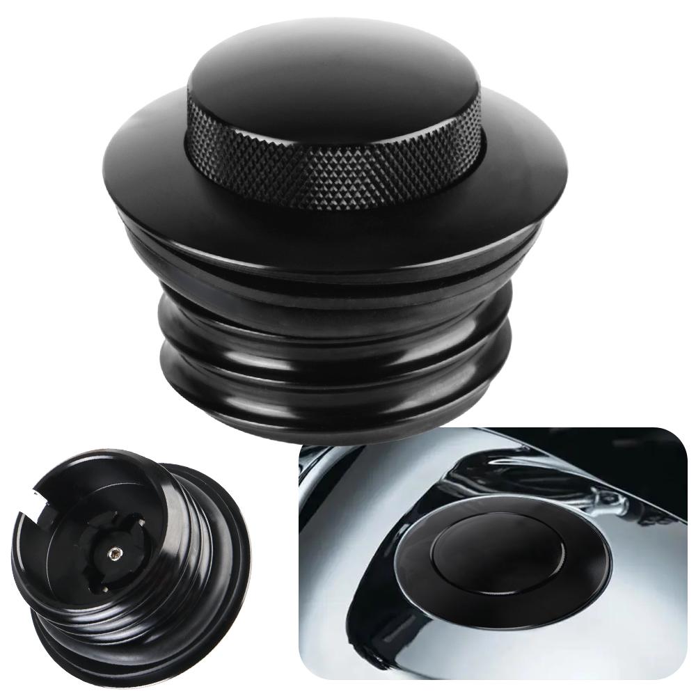 Dyna FXD Softial Fat Boy CVO For Harley Sportster XL883 XL1200 Motorcycle Oil Tank Gas Cap Accessories Chrome Black CNC Aluminum Fuel Tank Caps3