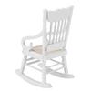 Miniature Wooden Rocking Chair 1:12 Scale Dollhouse Furniture Handcrafted Birch Wood Model Home Decor White