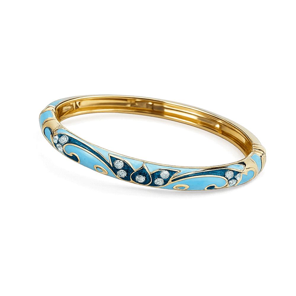 Eleganter Cloisonné Offener Armreif Zink Zink Zinklegierung Retro Hof Blumiger Armreif Vintage Emaille Armband Mode