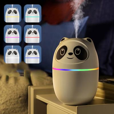 Portable Cute Air Humidifier Aroma Oil Diffuser with Night Light USB Cool Mist Sprayer Plants Purifier for Home Car
