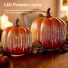 Halloween Twinkle LED Light Pumpkin Lamp with Timer Lighted Sparkling Starry Night Glass Pumpkin Light for Halloween Decorations