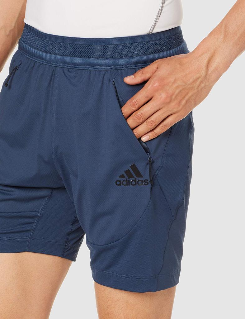 Adidas Trainingsshorts mit kühlendem Crew-Ausschnitt Marineblau Japanische Größe 2L HEAT.RDY Schnelltrocknende Technologie, 25534, Herren (GM0339),