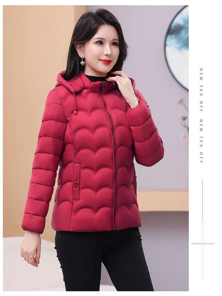 Damska Krótka Kurtka Puchowa - Lekka, Pogrubiona, Ciepła, Bawełniana Kurtka w Stylu Koreańskim