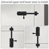 304 Stainless Steel 6-12 Inch Barrel Bolt Latch 10mm Thick Padlock Hole Black Heavy Duty Includes 6 Screws Universal Door Window Cabinet