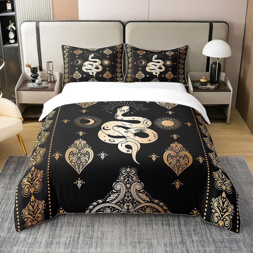 Halloween Ghost Pink White Three-Piece Quilt Cover Digital Printing Bedding Set Bed Cover