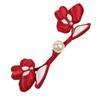 Handcrafted Flower Branch Qipao Button, Fabric Look Sewing Button for Traditional Outfit Repair and Garment Projects, 1 Piece