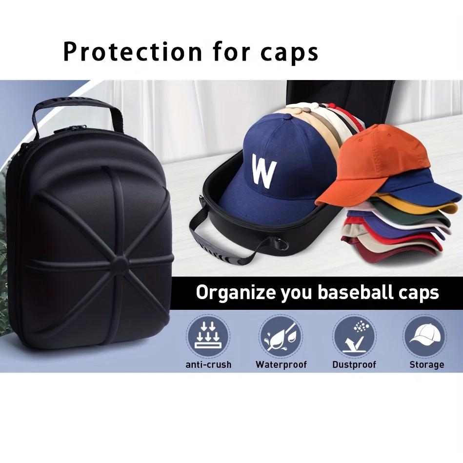 1pc Baseball Hat Travel Bag Baseball Cap Travel Case Storage Carrier Box Display Bag Eva Baseball Cap Carrying Bag
