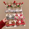 Merry Christmas Decor Christmas Elk Hairpin Sequin Bowknot Children Deer Antler Hair Clip Korean Hair Accessories Star