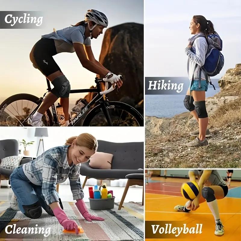 Thickend Knee Pads with Sponge Padding Collision Avoidance Knee Sleeve for Women Men Shock-Absorbing Non-Slip for Athletic
