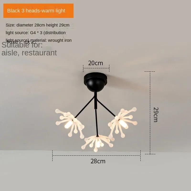 Modern LED Ceiling Light Ice Crystal Glass Bedroom Living Room Children's Room Ceiling Lamp Designer Lighting
