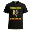 I'm An Electrician If I Dance Without Music Skeleton Men's T-Shirt Funny Tee Top