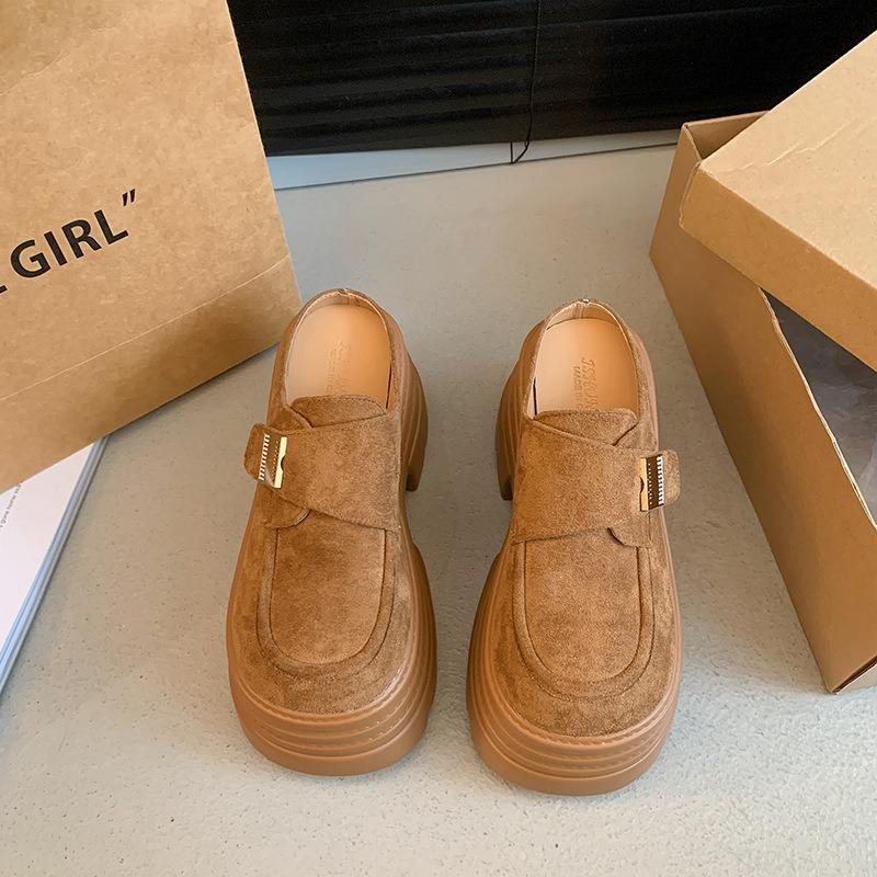 Height-increasing Baotou Boken Half Slippers Women's Outer Wear Spring and Summer New Small Thick-bottomed Muffin