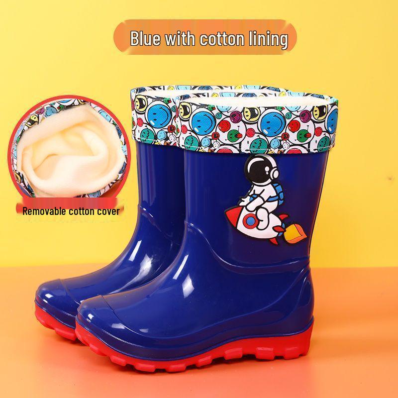 Cizme de ploaie impermeabile pentru copii cu astronaut: Antiderapant, Rezistent la uzură, Stil pentru toate anotimpurile - Disponibil în mărimile Mic, Mediu și Mare