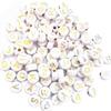Acrylic Alphabet Beads: 4x7MM White Background with Gold Letters for DIY Jewelry and Crafts