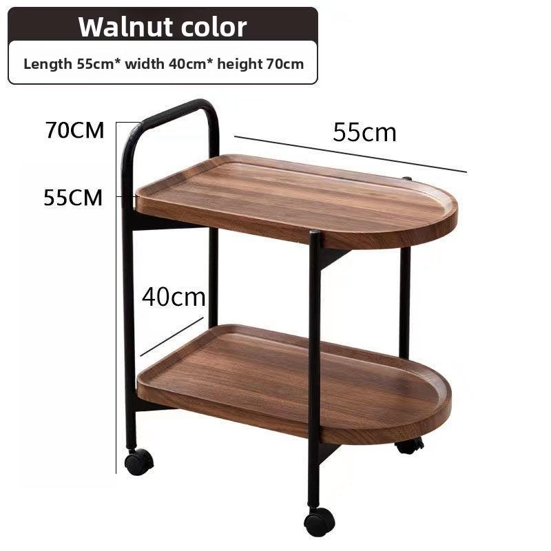 Premium Double Tier Beverage Tea Trolley Snack Cake Cart for Hotels Restaurants Mobile Serving Cart On Wheels Service Cart
