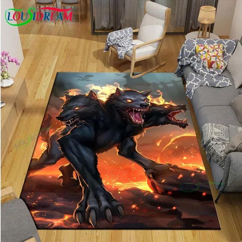 3D Fashion Myth Godman Mythical Beast Printed Carpet Living Room Anti-Skid Area Rug Kids Bedroom Mats Yoga Mat Carpet Decor Gift