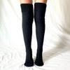 Damen Winter Beinwärmer Zopfmuster Kabelstrick Oberschenkelhohe Stiefelsocken Einfarbig Gedrehte Strickerei Über Knie Lange Strümpfe