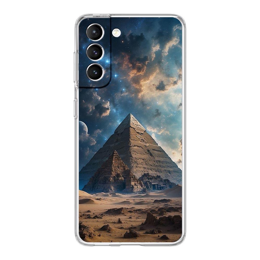 Phone Case For Samsung Galaxy S25 S24 S23 FE S22 Ultra S20 S21 5G S10 Plus S10E Soft Clear Cover Ancient Egypt God pyramid