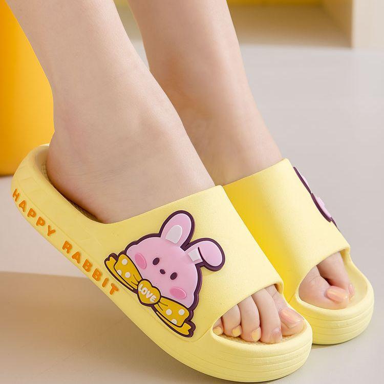New Summer 2025 Non-Slip Odor-Free Cartoon Soft Sole Comfortable Indoor Outdoor Women High Heels Slippers