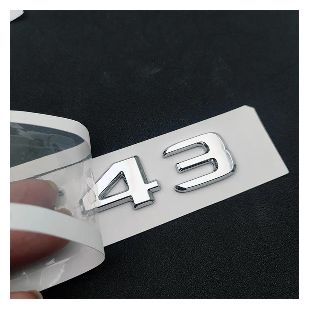 Yzw6688 3D ABS Chrome Black Car Rear Trunk Badge Sticker Logo GLC 43 BITURBO